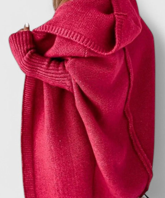 Oversized Hooded Knit Cardigan