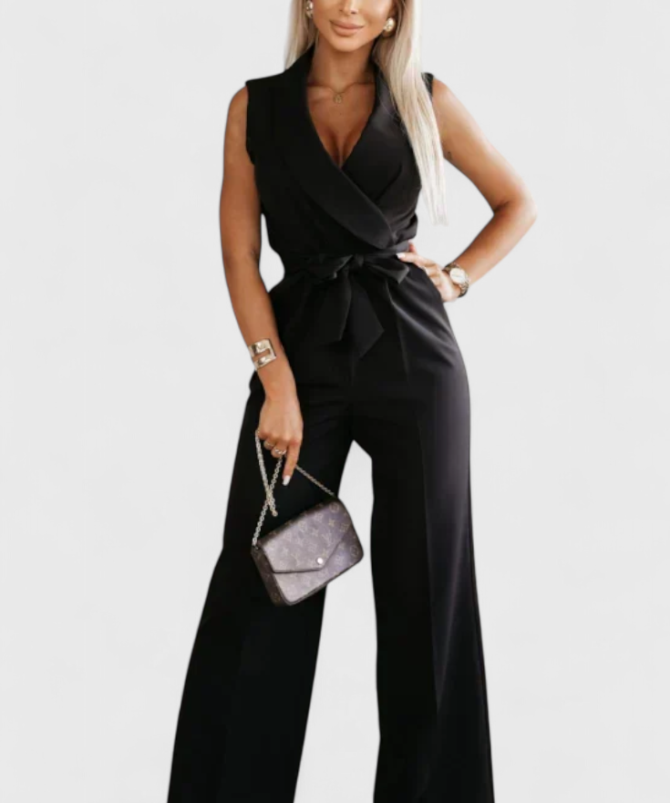 Montserrat Mono Elegant Sleeveless with Bow and Fluid Fall