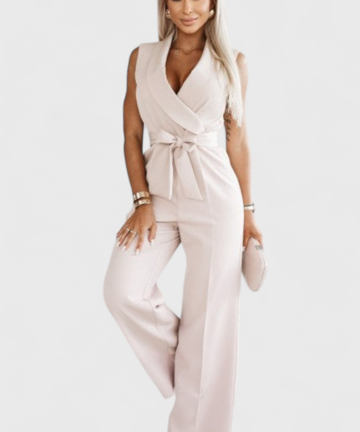 Montserrat Mono Elegant Sleeveless with Bow and Fluid Fall