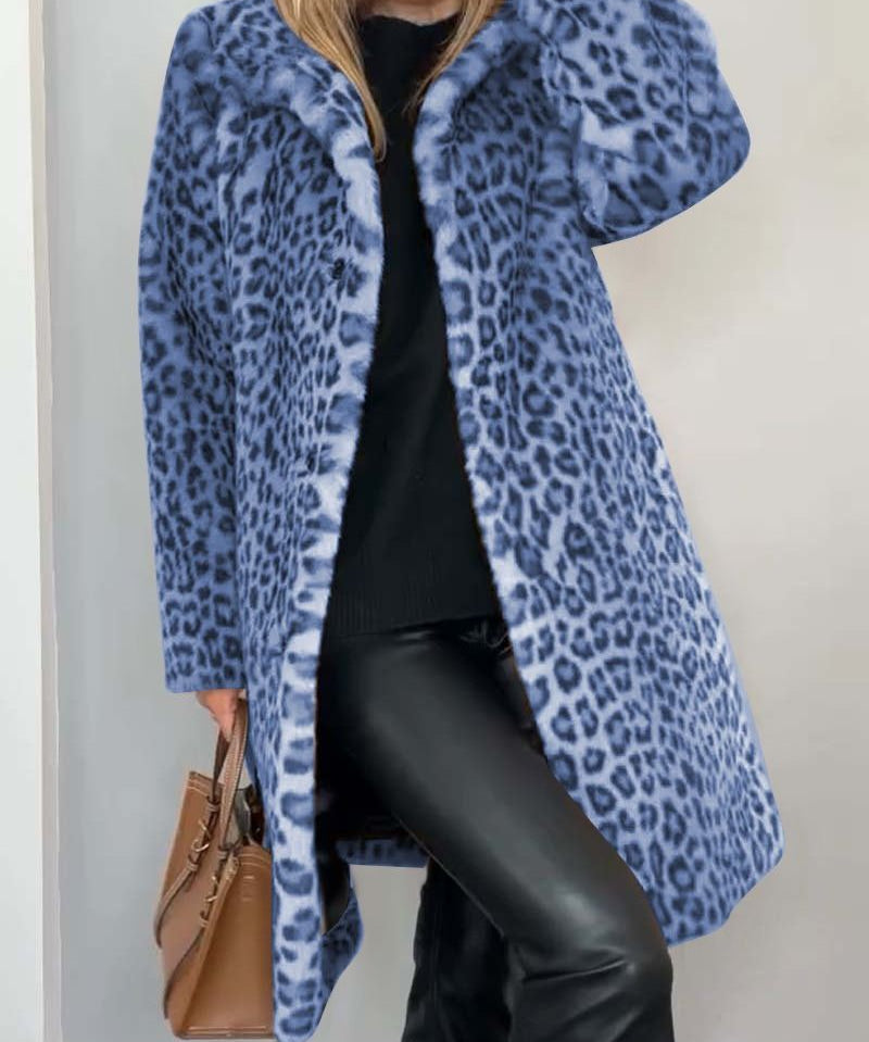 Leia - Long Leopard Print Coat