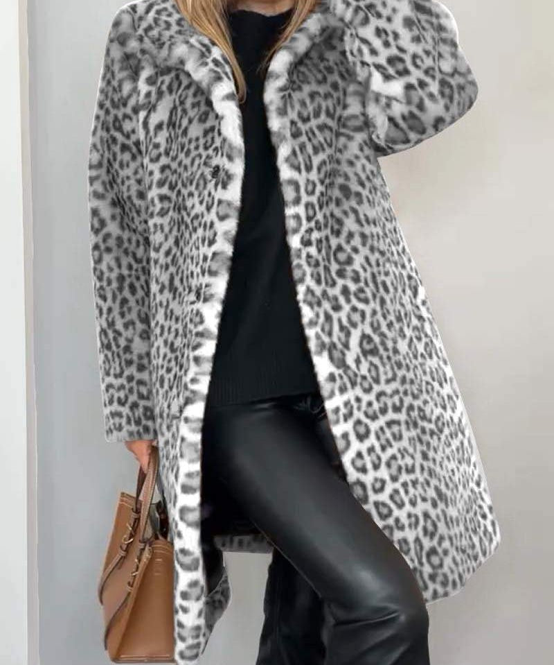 Leia - Long Leopard Print Coat