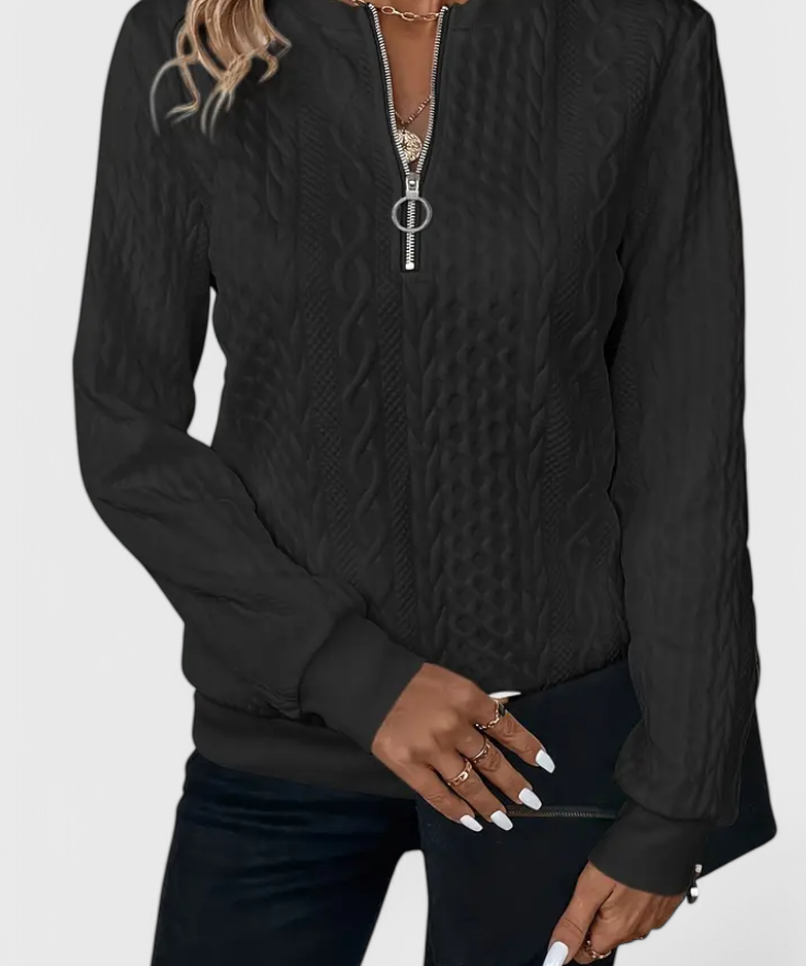 Zoey Soft Zip Knit Jumper