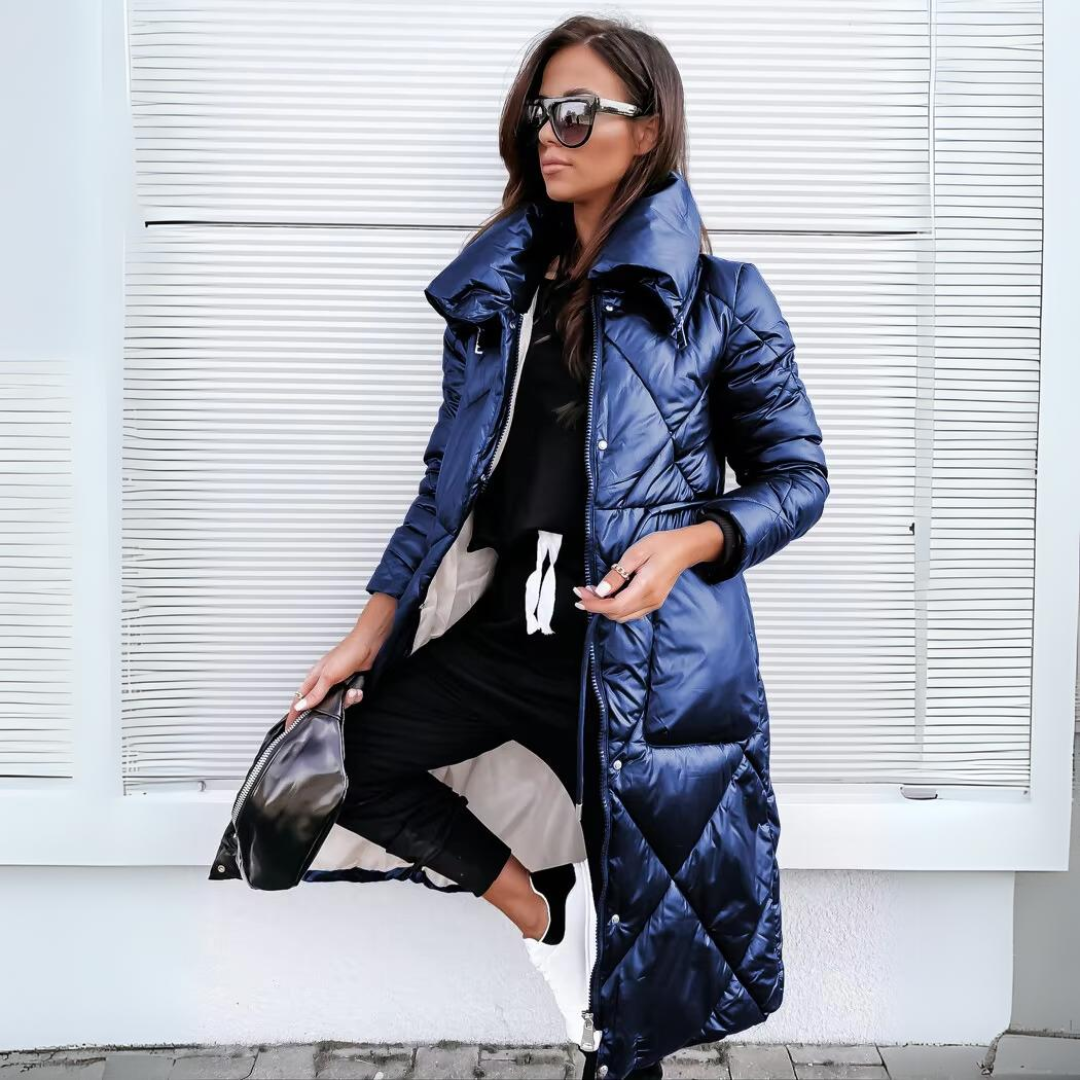 Aurelia | Long Winter Coat, Windproof and Water-Resistant