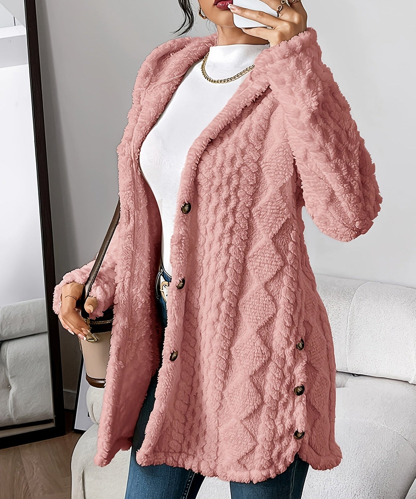 Sara - Fleece Hooded Coat