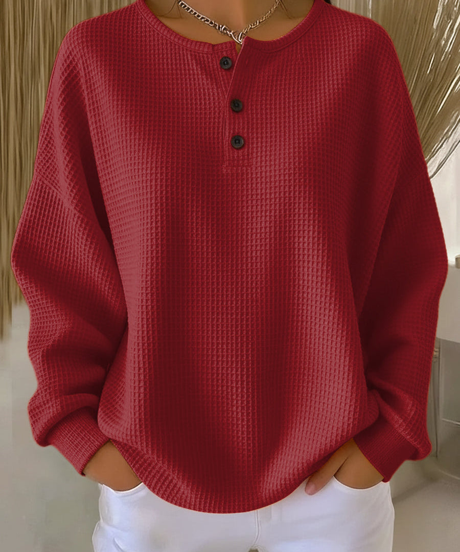Brisa | Waffle Textured Knit Sweater