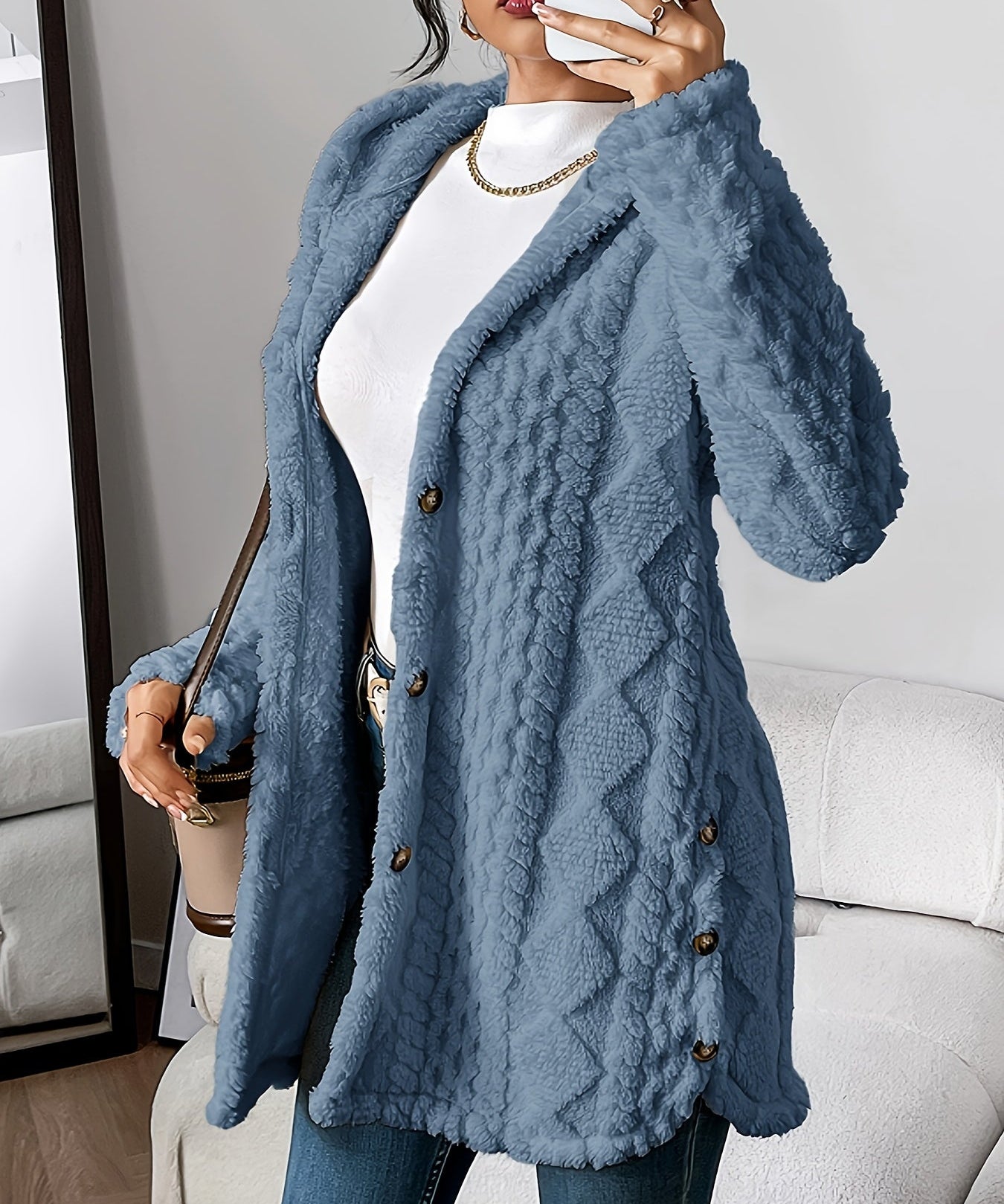 Sara - Fleece Hooded Coat