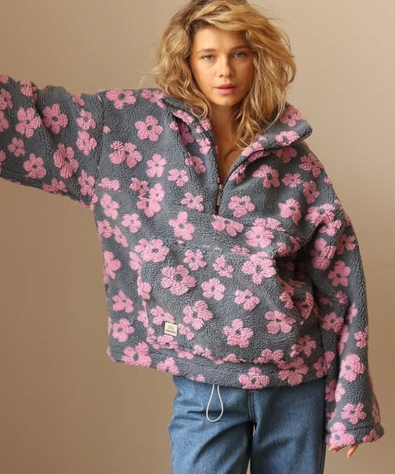 Lucia - Warm Jersey with Flowers