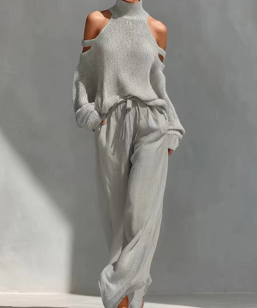 Fashion Knit and Linen Set
