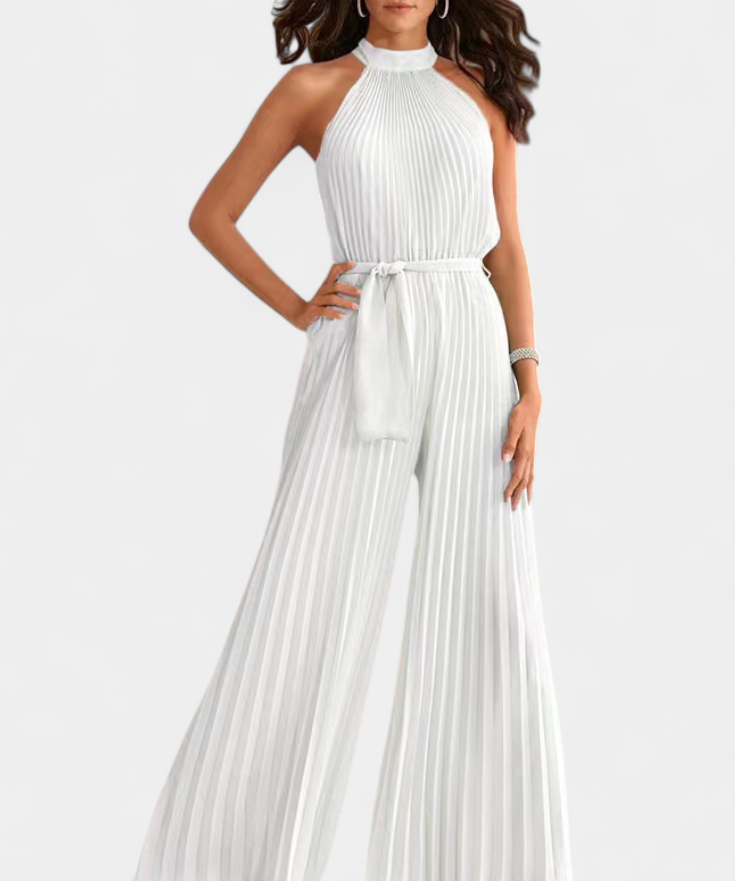 Patrizia Mono Palazzo Pleated with Halter Neck