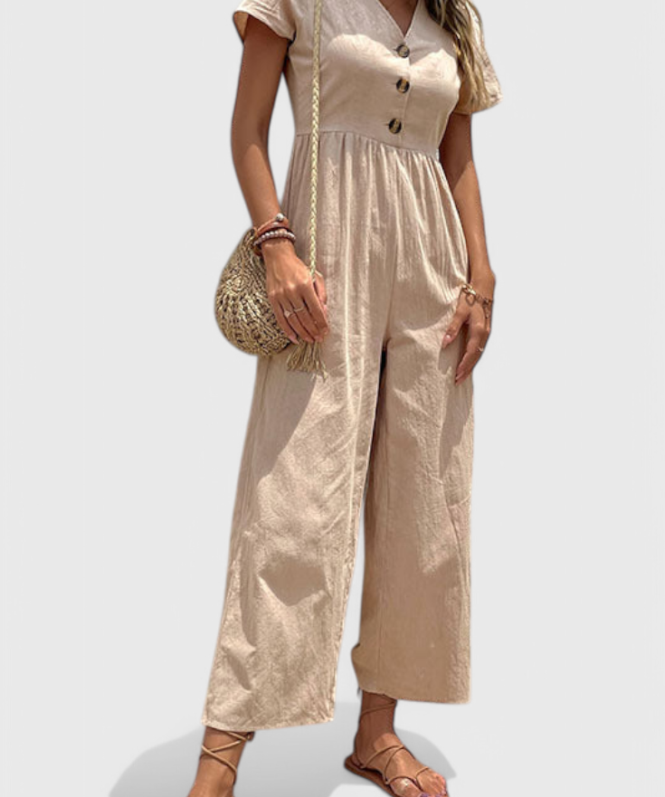 Camila Jumpsuit with Front Buttons