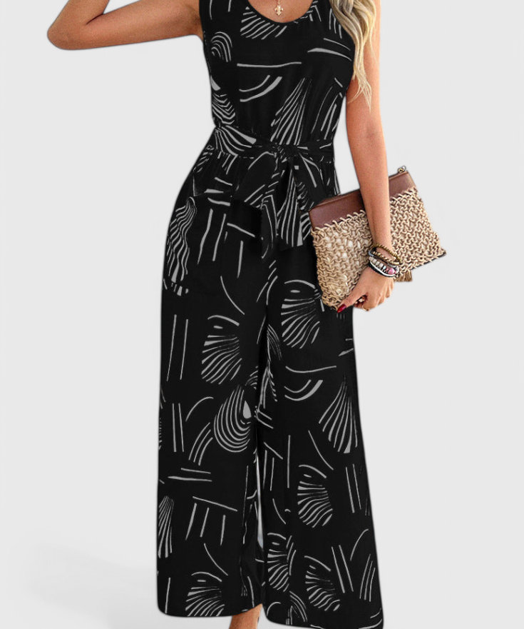 Alondra Linen Sleeveless Jumpsuit