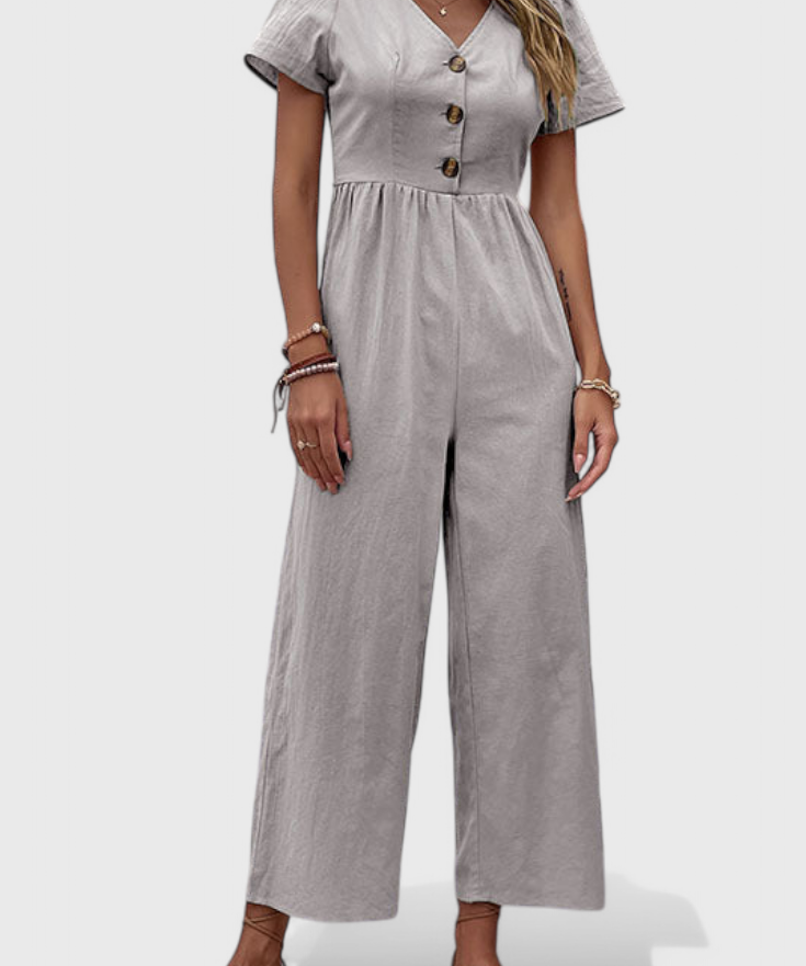Camila Jumpsuit with Front Buttons