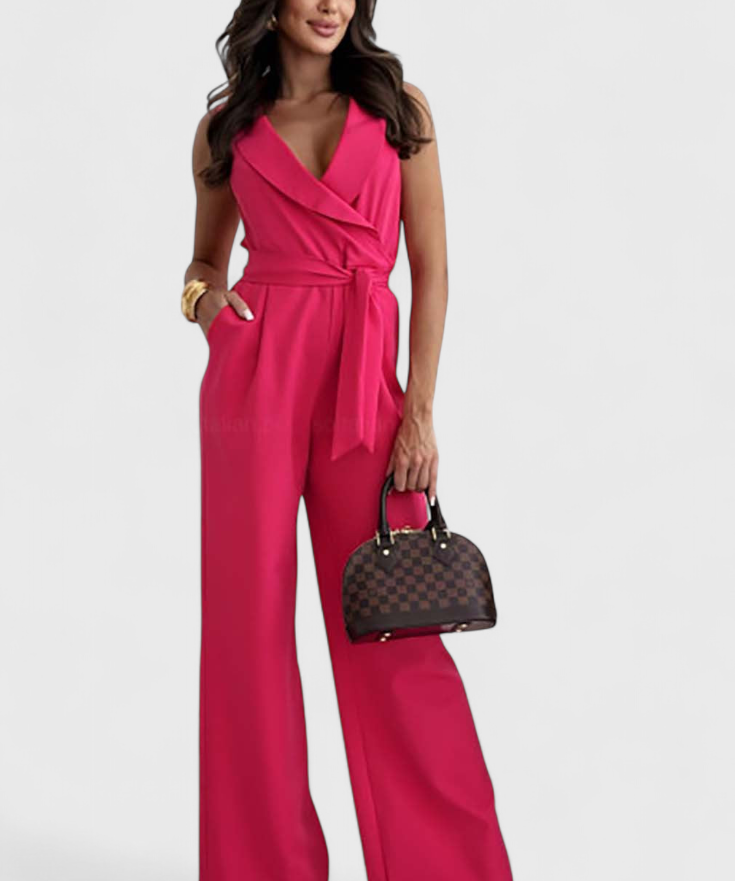 Montserrat Mono Elegant Sleeveless with Bow and Fluid Fall