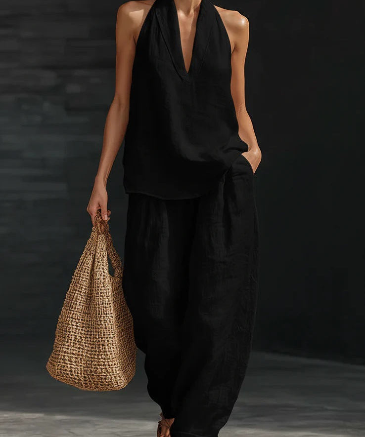 Zoë™ Sleeveless Set with Wide Trousers