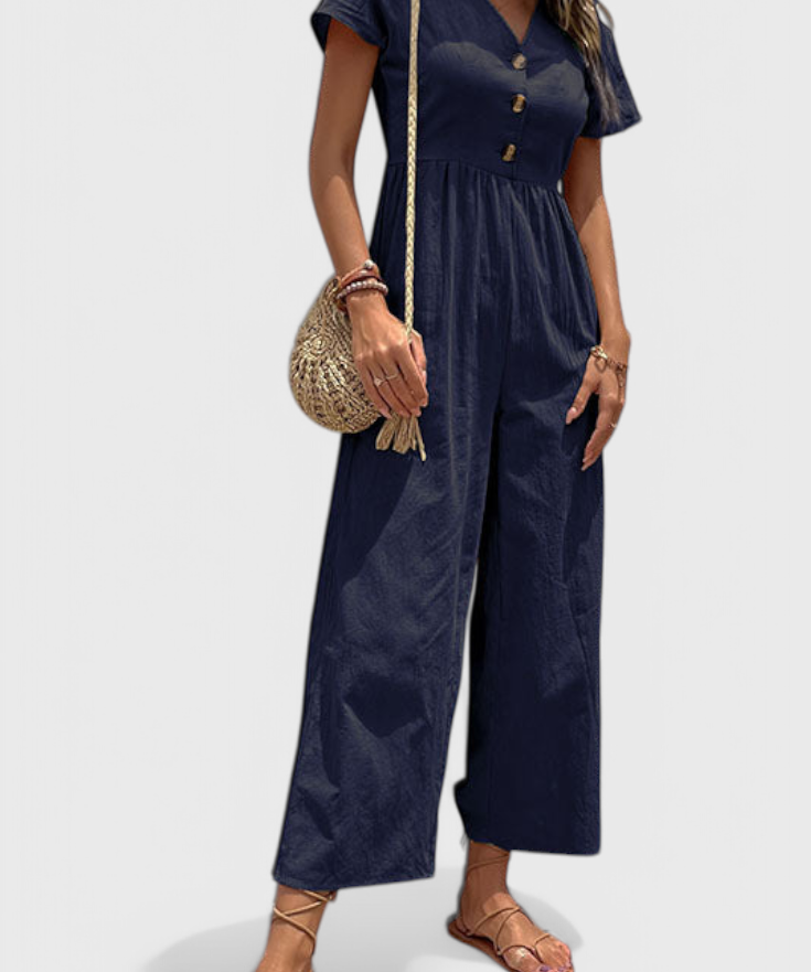 Camila Jumpsuit with Front Buttons