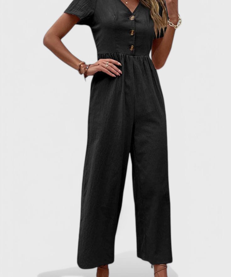 Camila Jumpsuit with Front Buttons