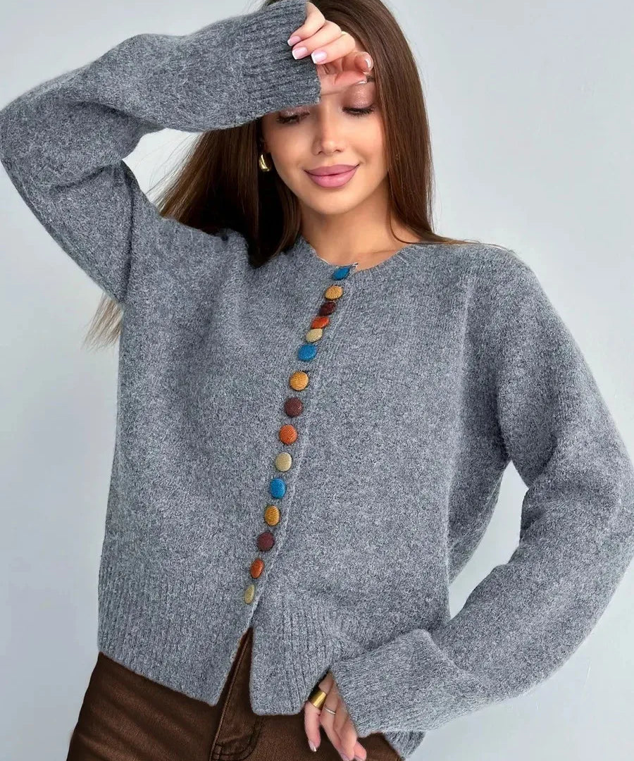 Nicole - Cardigan with Button Detail