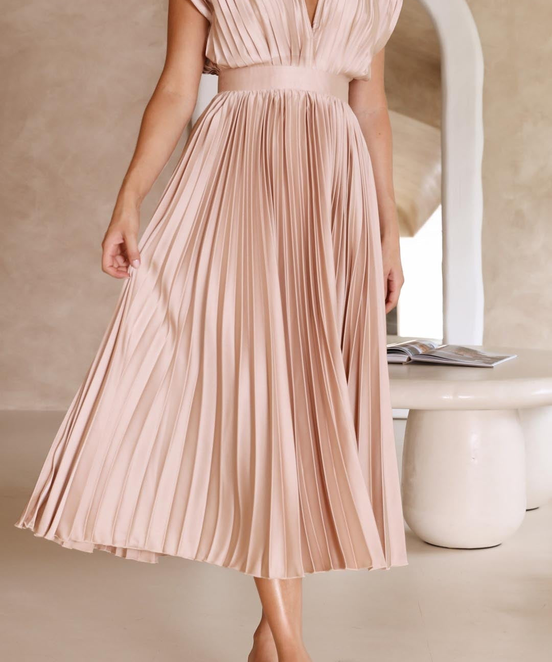 Isla | Elegant Pleated Dress