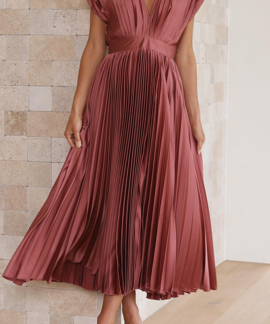 Isla | Elegant Pleated Dress