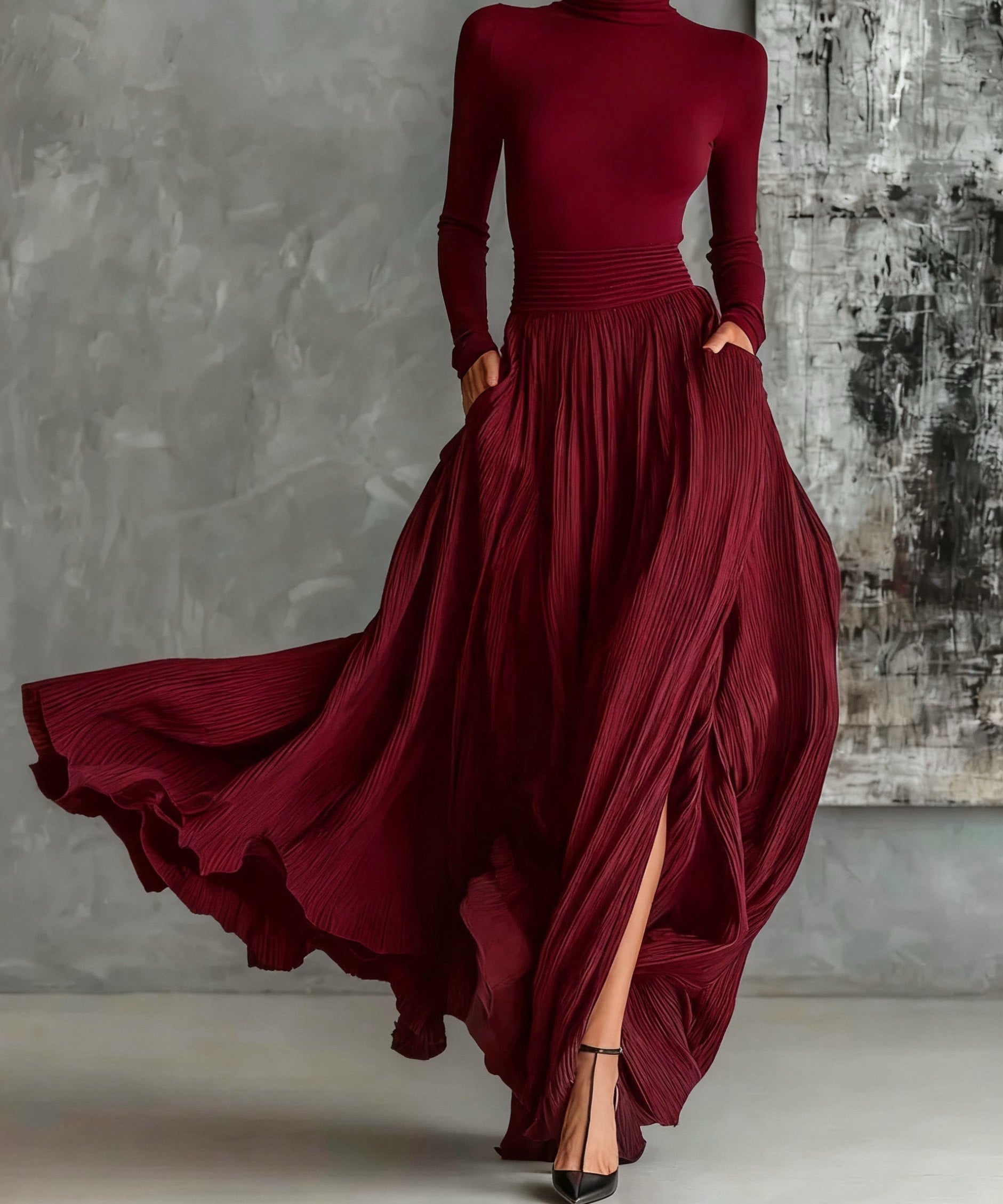 Carmen | Elegant set with pleated skirt