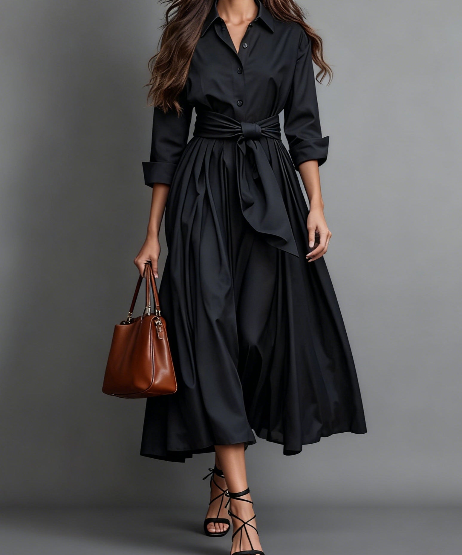 Carmen | Elegant Maxi Dress with Bow Detail