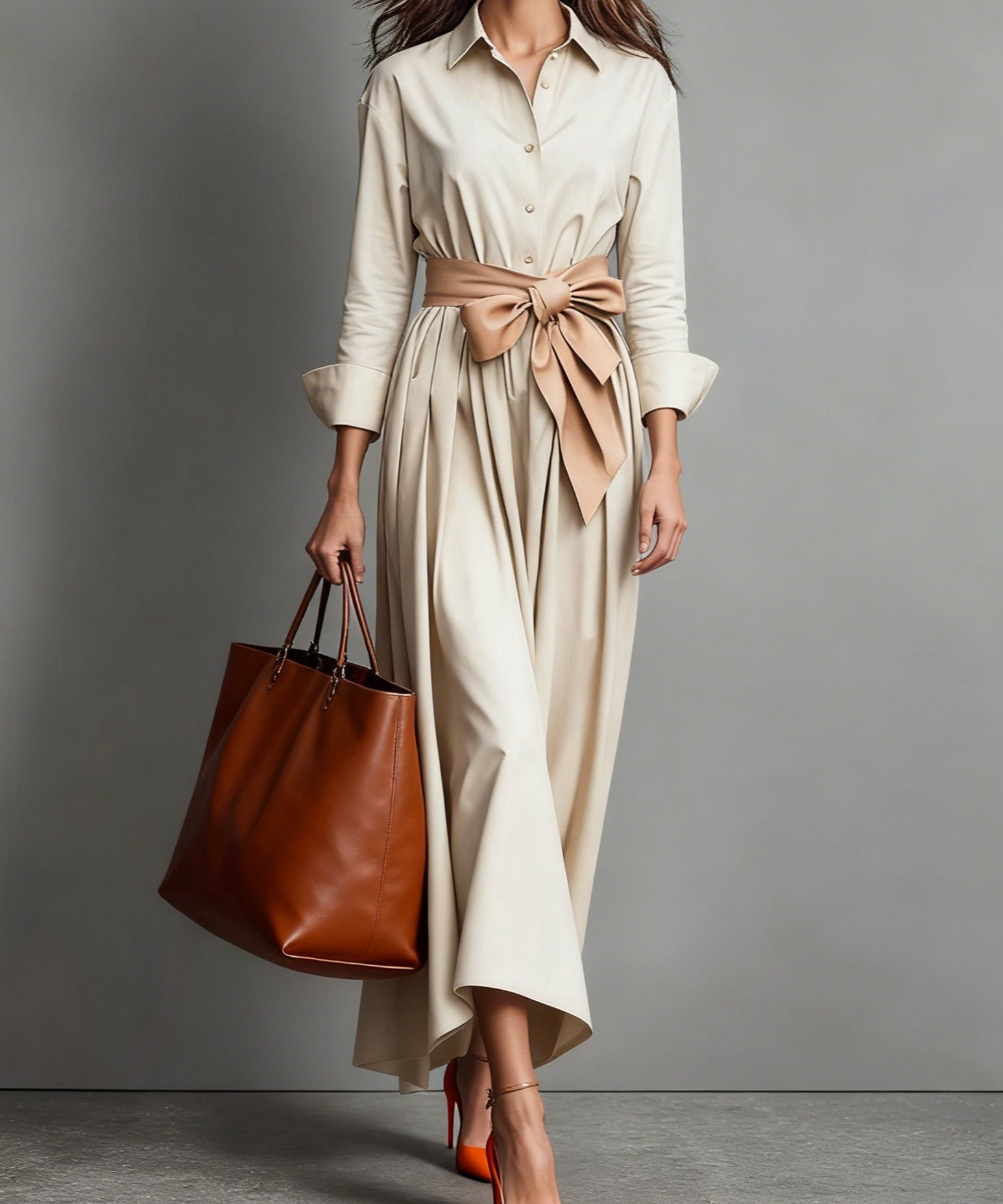 Carmen | Elegant Maxi Dress with Bow Detail