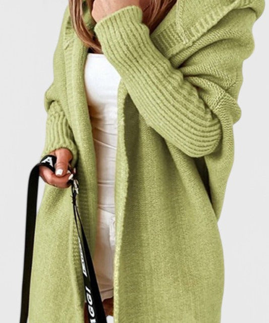 Oversized Hooded Knit Cardigan