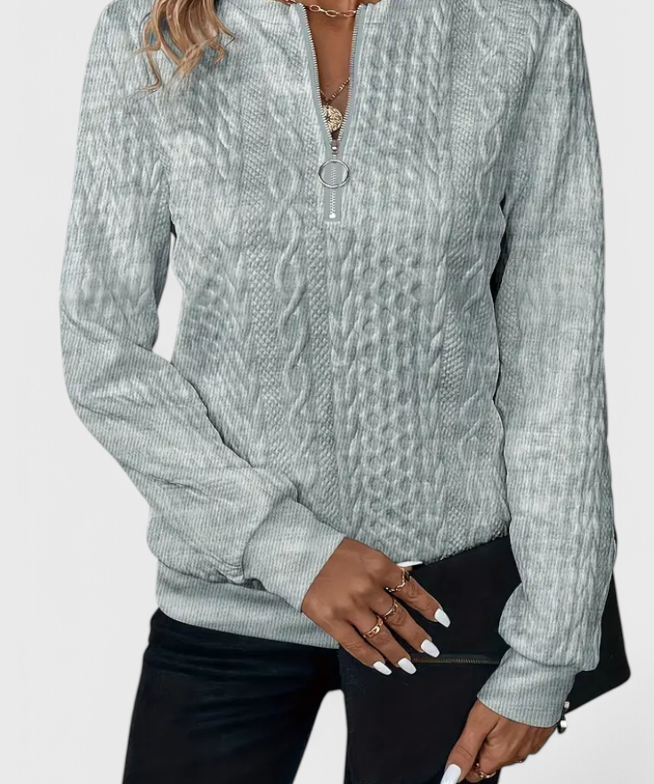 Zoey Soft Zip Knit Jumper