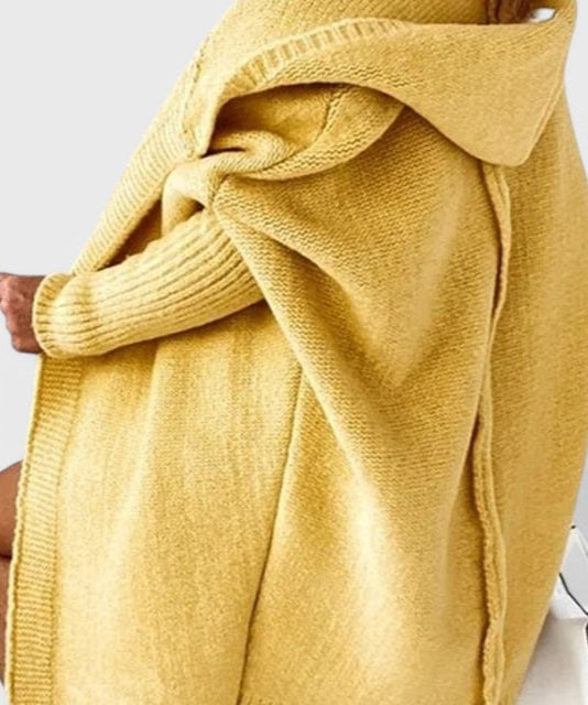 Oversized Hooded Knit Cardigan