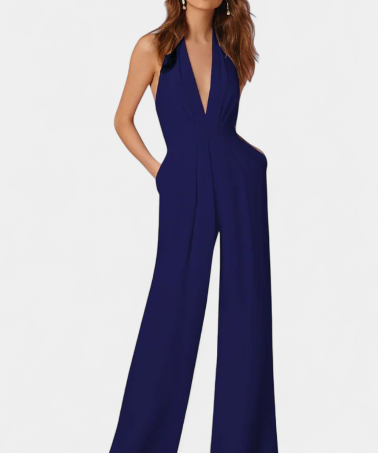 Lilac Wide-Leg Jumpsuit with Light Elegance