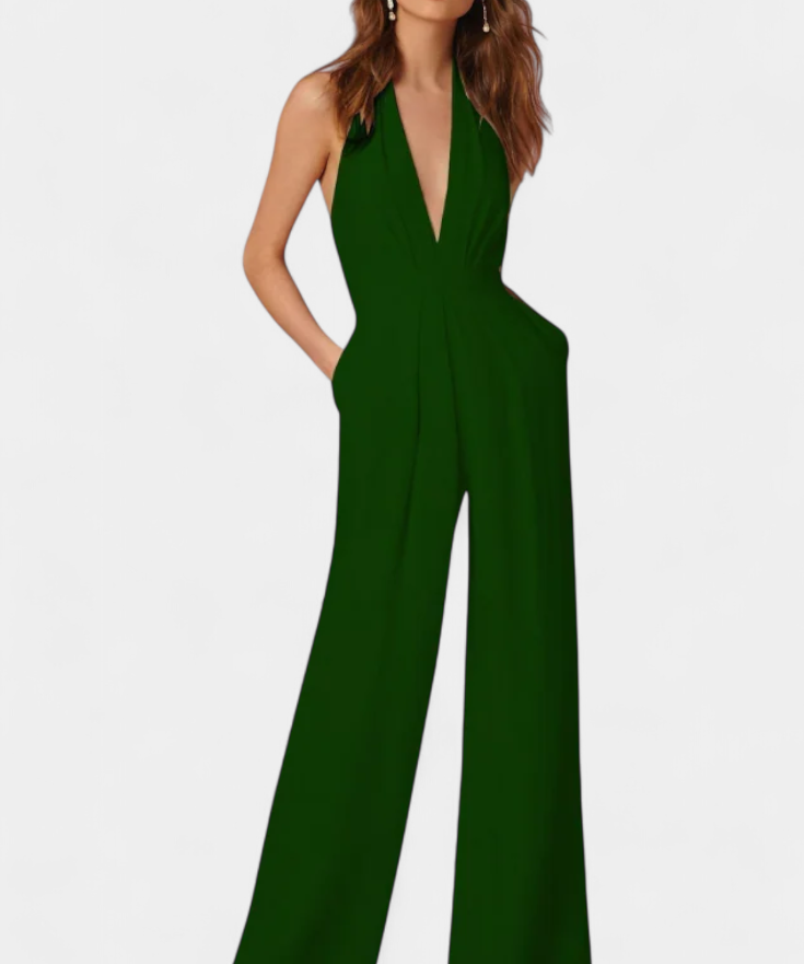 Lilac Wide-Leg Jumpsuit with Light Elegance