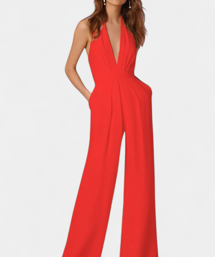 Lilac Wide-Leg Jumpsuit with Light Elegance