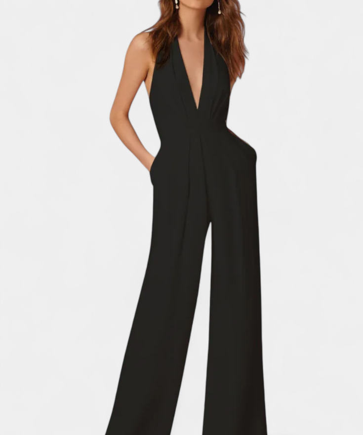 Lilac Wide-Leg Jumpsuit with Light Elegance