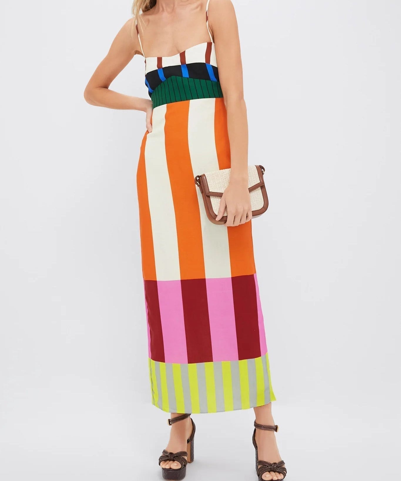 Paloma | Maxi Dress in Colourful Stripes